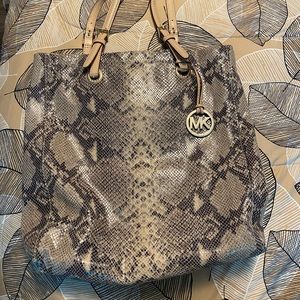 Snakeskin MK tote